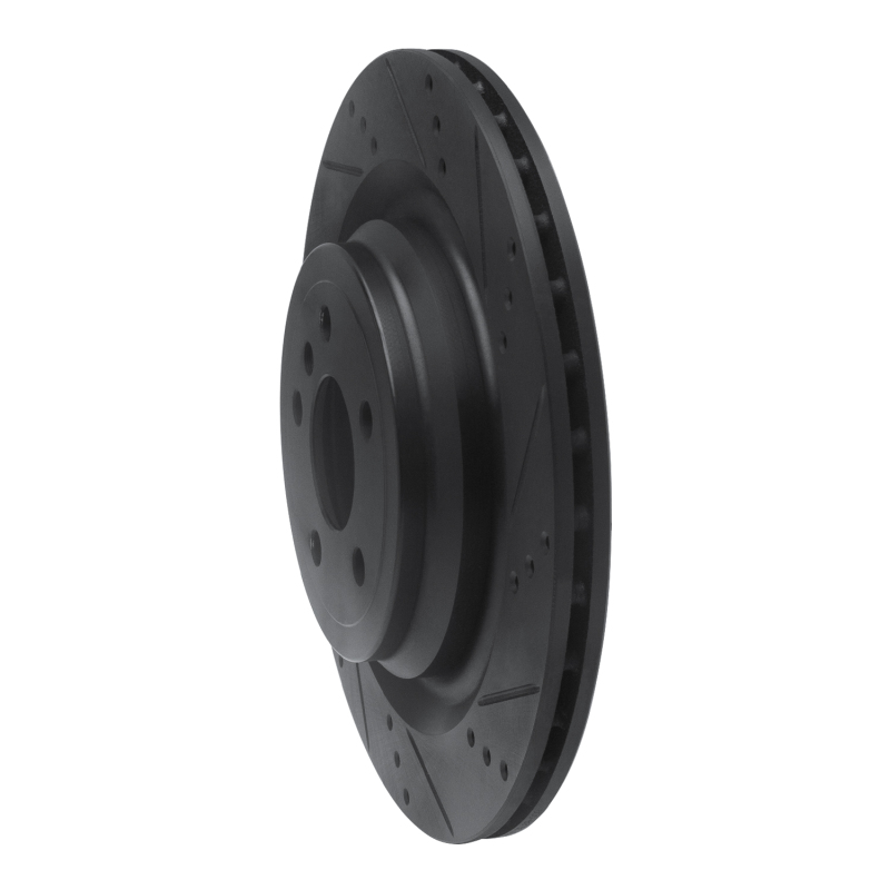 Mercedes-Benz GLS450 Brake Rotor (1) - Rear Right - R1 Concepts - Drilled & Slotted - Black - `13-`19